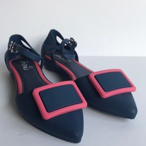 Jin Dali Pointed Toe Jelly Ballet Flats 5M